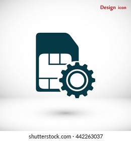 SIM card setting simple icon 