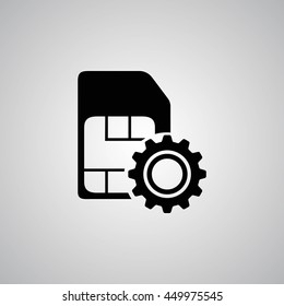 SIM card setting simple icon 