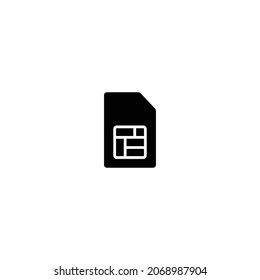 Sim card simple flat icon vector illustration