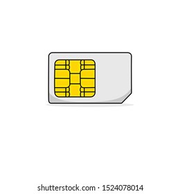 Sim card simple illustration clip art 