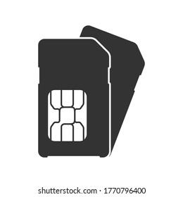 SIM card. Simple vector illustration for websites and apps, isolated on a white background