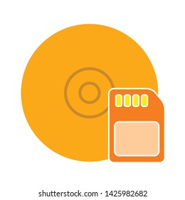 sim card storage icon. flat illustration of sim card storage vector icon for web