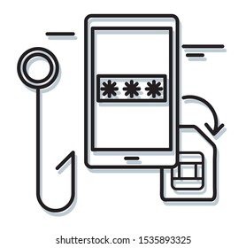 Sim Card Swap Fraud - Icon As EPS 10 File