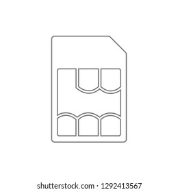 sim card symbol icon. Element of cyber security for mobile concept and web apps icon. Thin line icon for website design and development, app development