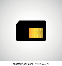 Sim card symbol on white background. Vector flat icon