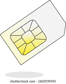 Sim card with technology concept in eps10