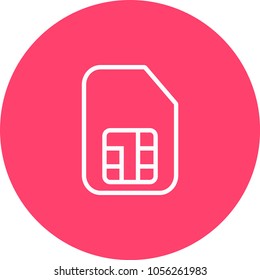 SIM card thin line icon. Linear vector illustration. Pictogram isolated on white background