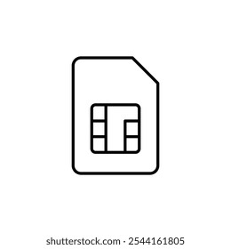 SIM Card thin line vector icon.