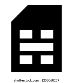 Sim card, user identity icon