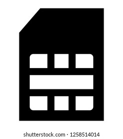 Sim card, user identity icon
