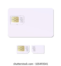 Sim card vector