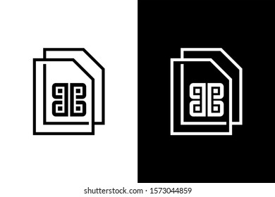 sim card vector with black and white color for icon or logo design concept ready to use