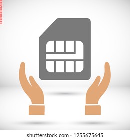 Sim card  vector icon 