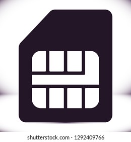 Sim card  vector icon 