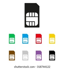 Sim card  - vector icon