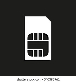 Sim card - vector icon