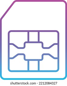 Sim Card vector icon. Can be used for printing, mobile and web applications.