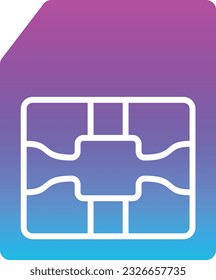 Icono vectorial de tarjeta SIM. Se puede usar para imprimir, móviles y aplicaciones web.
