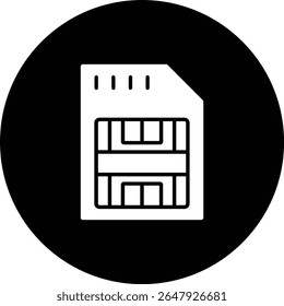 Sim Card vector icon. Can be used for printing, mobile and web applications.