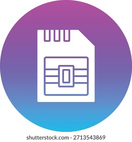 Sim-Karten-Vektorsymbol. Kann für Druck-, Mobil- und Web-Anwendungen verwendet werden.