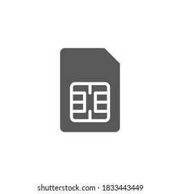 sim card vector icon concept, isolated on white background