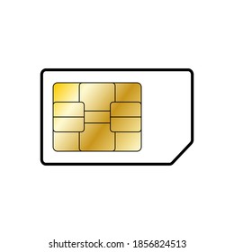 Sim card vector icon.Sim card icon concept for smartphone. Vector illustration.