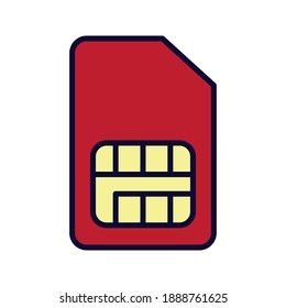 sim card vector icon concept