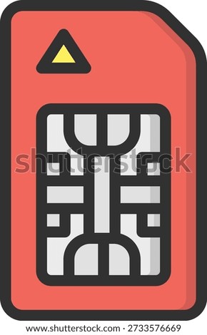 Sim card Vector Icon Design Illustration