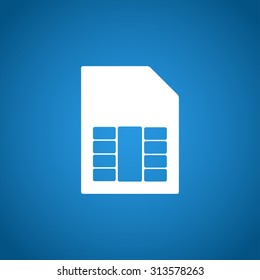 Sim card vector icon. Flat design style eps 10