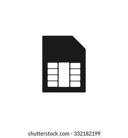 Sim card vector icon. Flat design style eps 10