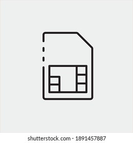 Sim card vector icon illustration sign