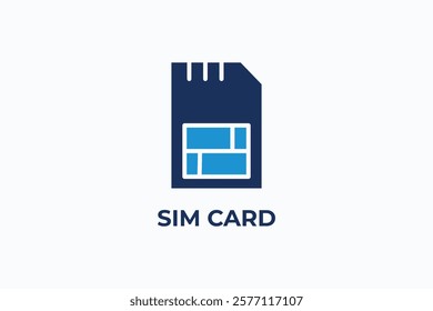 SIM CARD vector, icon or logo sign isolated symbol illustration