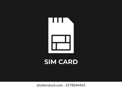 Sim Card Vector, Icon Or Logo Sign Isolated Symbol Illustration