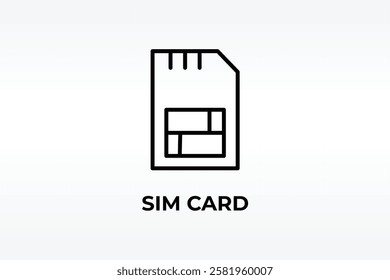 Sim Card Vector, Icon Or Logo Sign Isolated Symbol Illustration