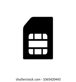 Sim card vector icon, micro chip symbol. Modern, simple flat vector illustration for web site or mobile app