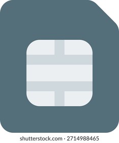 Icono de Vector de tarjeta SIM en estilo moderno, chip de red móvil e ilustración de tecnología de dispositivo de comunicación. Icono plano