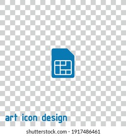 SIM card vector icon on an abstract background
