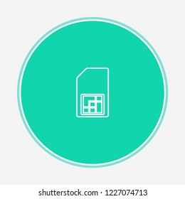 Sim card vector icon sign symbol
