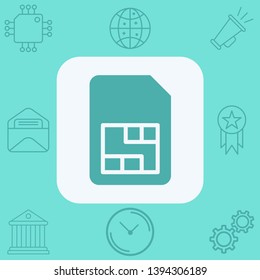 Sim card vector icon sign symbol