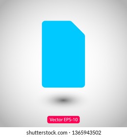 Sim card vector icon. Sim card icon symbol. Sim card - mobile slot icon. Mobile Cellular Phone Sim Card Chip Isolated on Background