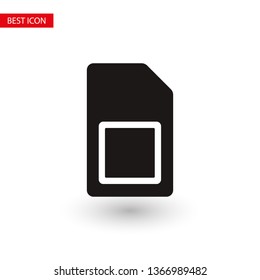 Sim card vector icon. Sim card icon symbol. Sim card - mobile slot icon. Mobile Cellular Phone Sim Card Chip Isolated on Background