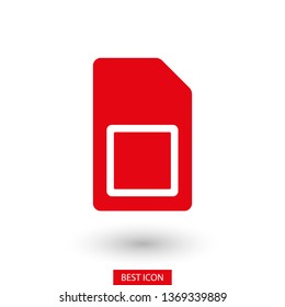 Sim card vector icon. Sim card icon symbol. Sim card - mobile slot icon. Mobile Cellular Phone Sim Card Chip Isolated on Background