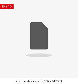 Sim card vector icon. Sim card icon symbol. Sim card - mobile slot icon. Mobile Cellular Phone Sim Card Chip Isolated on Background