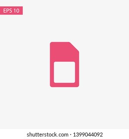 Sim card vector icon. Sim card icon symbol. Sim card - mobile slot icon. Mobile Cellular Phone Sim Card Chip Isolated on Background
