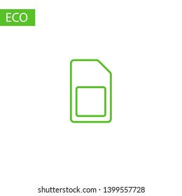 Sim card vector icon. Sim card icon symbol. Sim card - mobile slot icon. Mobile Cellular Phone Sim Card Chip Isolated on Background