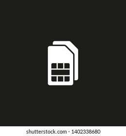 Sim card vector icon. Sim card icon symbol. Sim card - mobile slot icon. Mobile Cellular Phone Sim Card Chip Isolated on Background