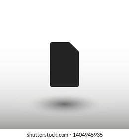 Sim card vector icon. Sim card icon symbol. Sim card - mobile slot icon. Mobile Cellular Phone Sim Card Chip Isolated on Background