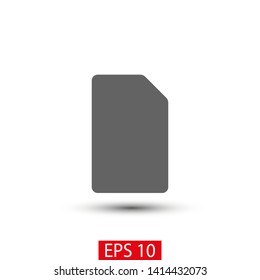 Sim card vector icon. Sim card icon symbol. Sim card - mobile slot icon. Mobile Cellular Phone Sim Card Chip Isolated on Background
