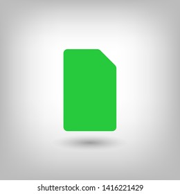 Sim card vector icon. Sim card icon symbol. Sim card - mobile slot icon. Mobile Cellular Phone Sim Card Chip Isolated on Background