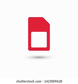 Sim card vector icon. Sim card icon symbol. Sim card - mobile slot icon. Mobile Cellular Phone Sim Card Chip Isolated on Background